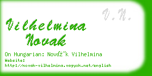 vilhelmina novak business card